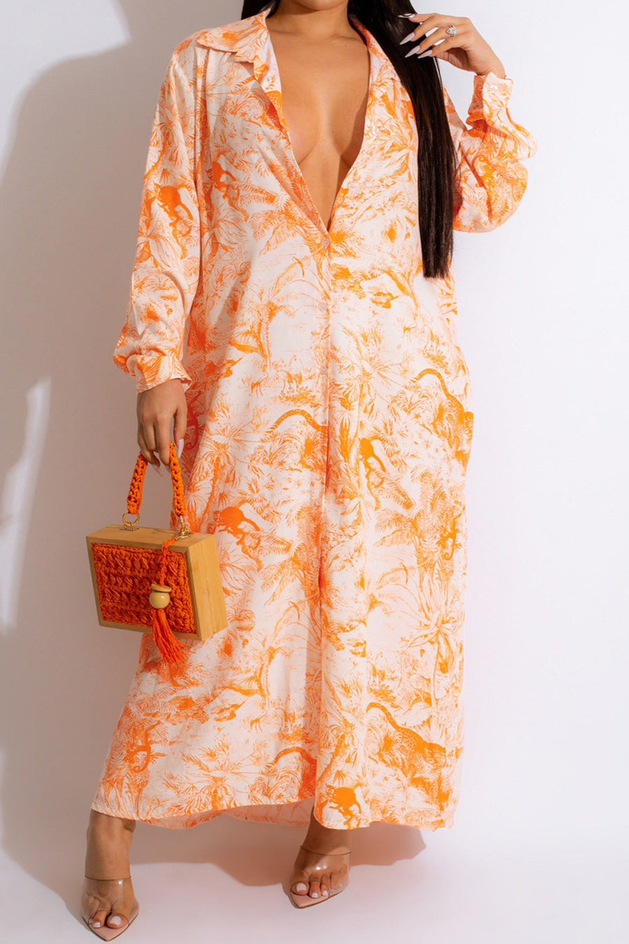 Spring Print Maxi Dress