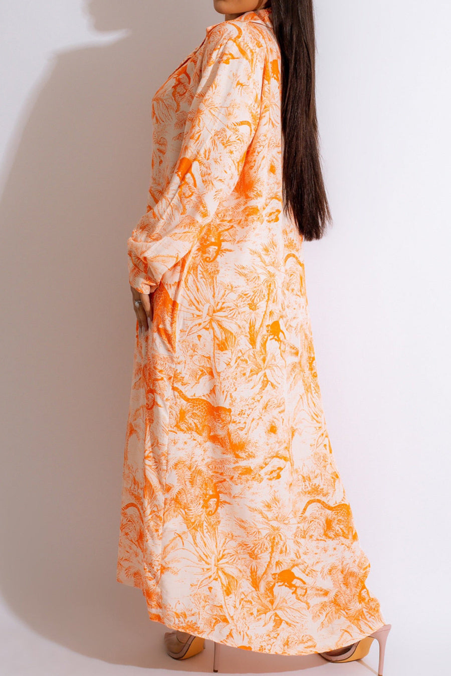 Spring Print Maxi Dress