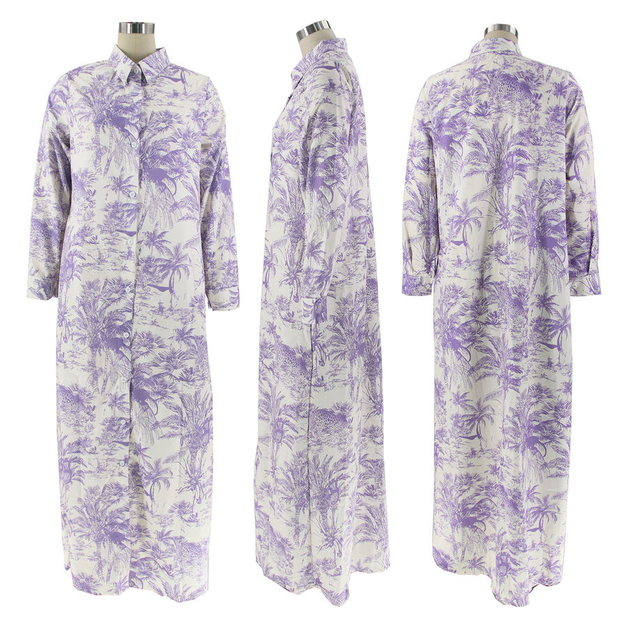Spring Print Maxi Dress
