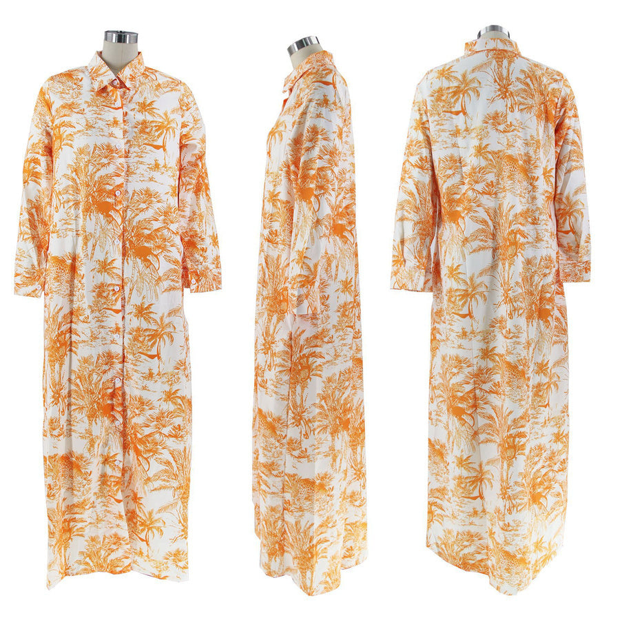 Spring Print Maxi Dress
