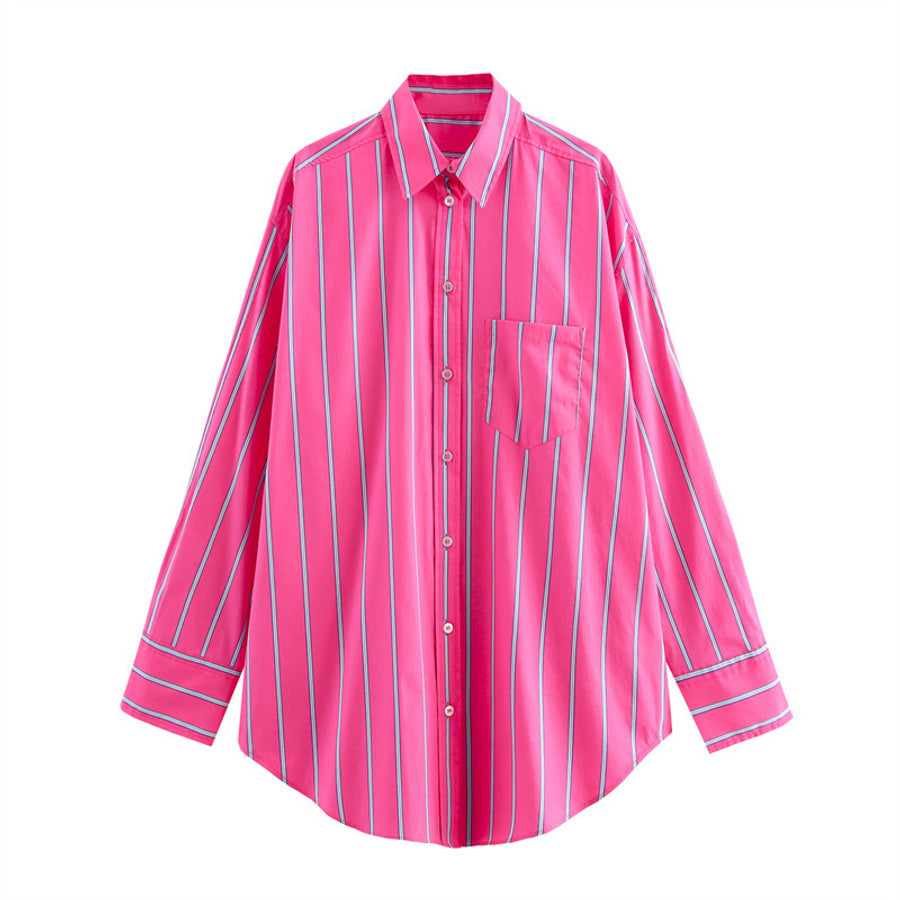 Casual Stripe Button Down