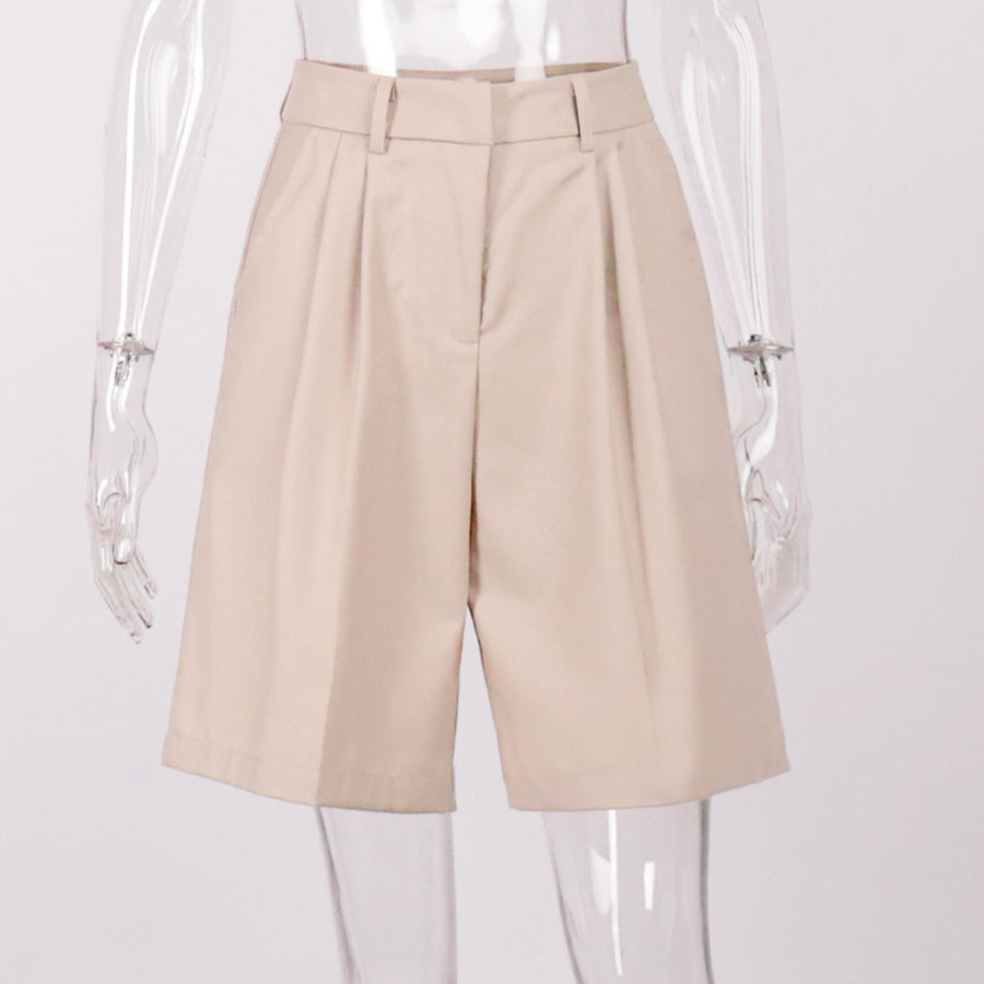 Spring High Waist Long Shorts