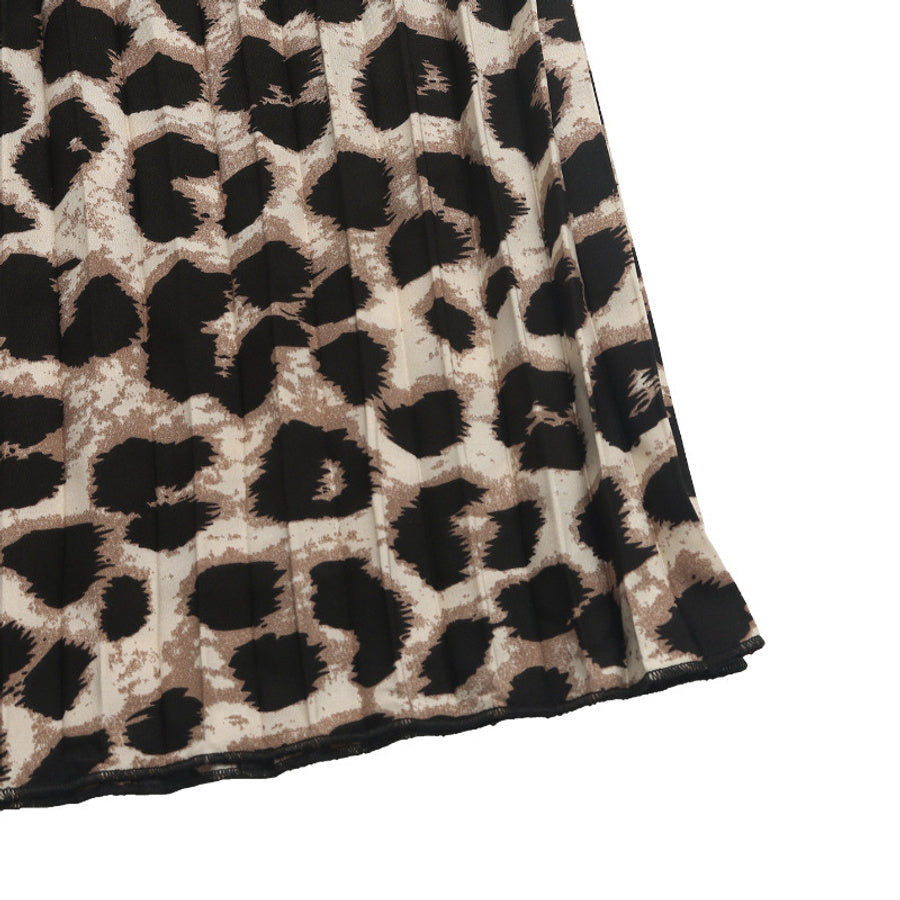 Leopard High Waist Drawstring Pants