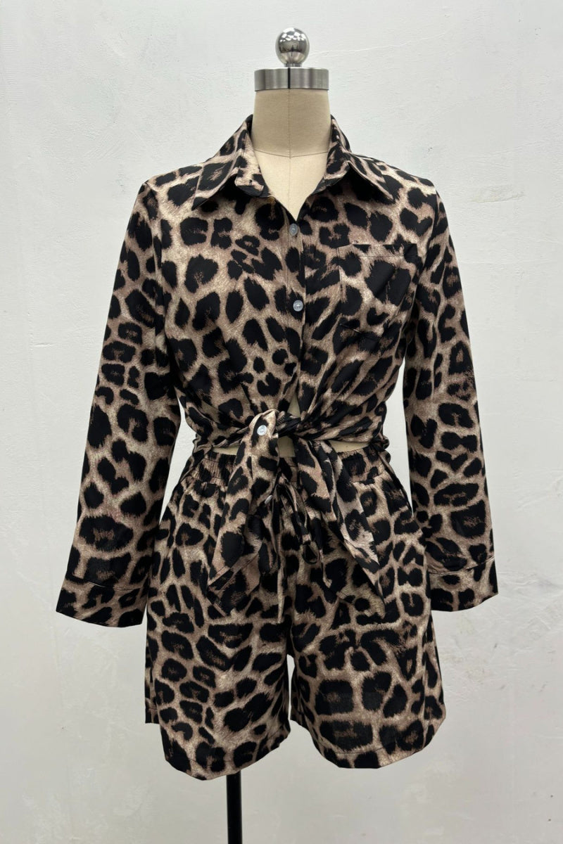 Animal Print Short Set