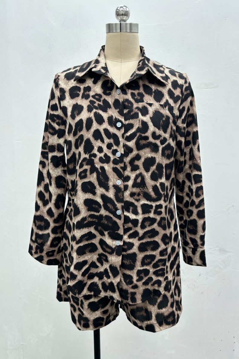 Animal Print Short Set
