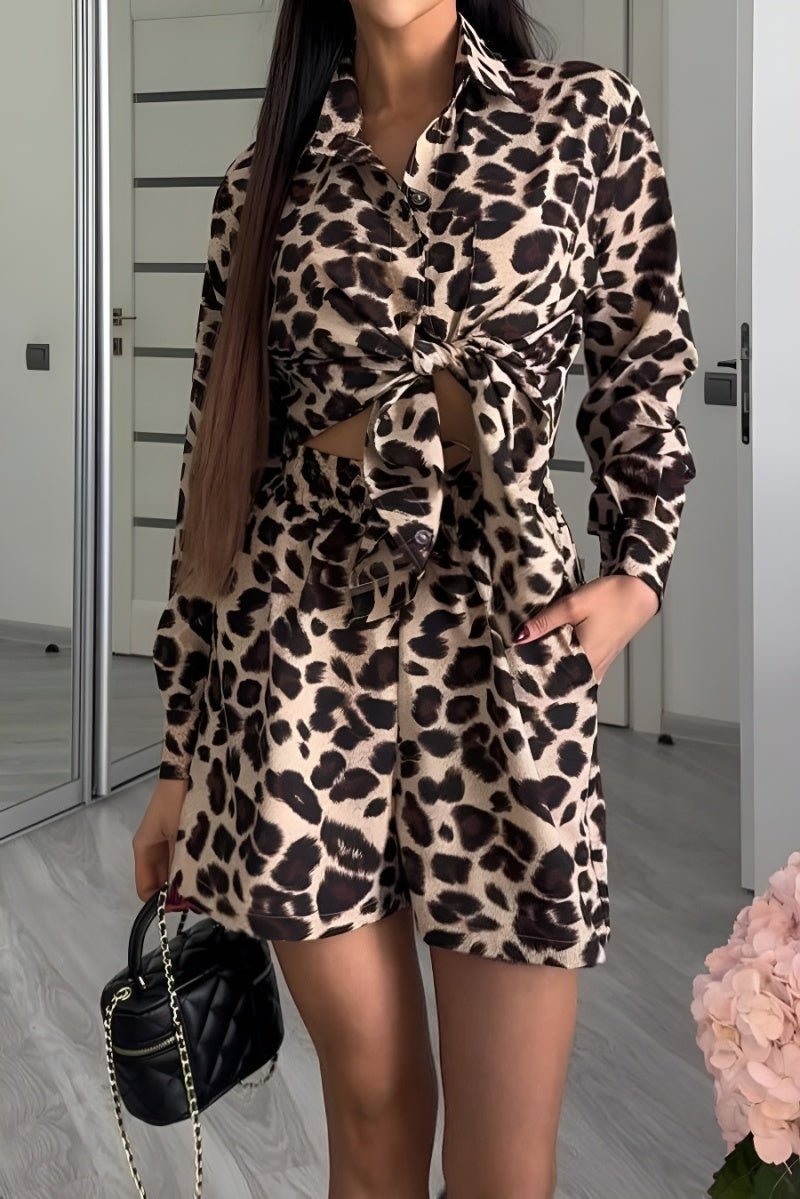 Animal Print Short Set