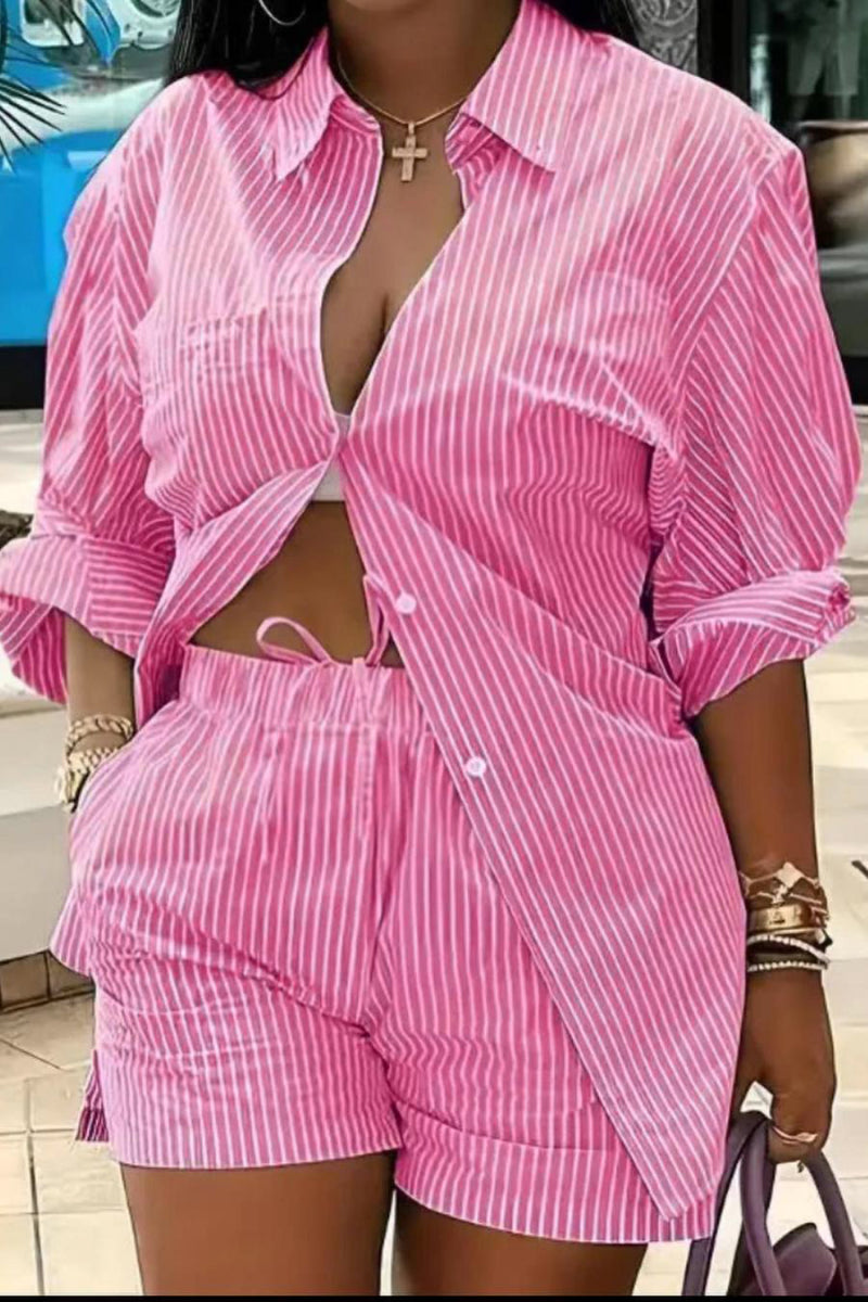 Striped Short Set
