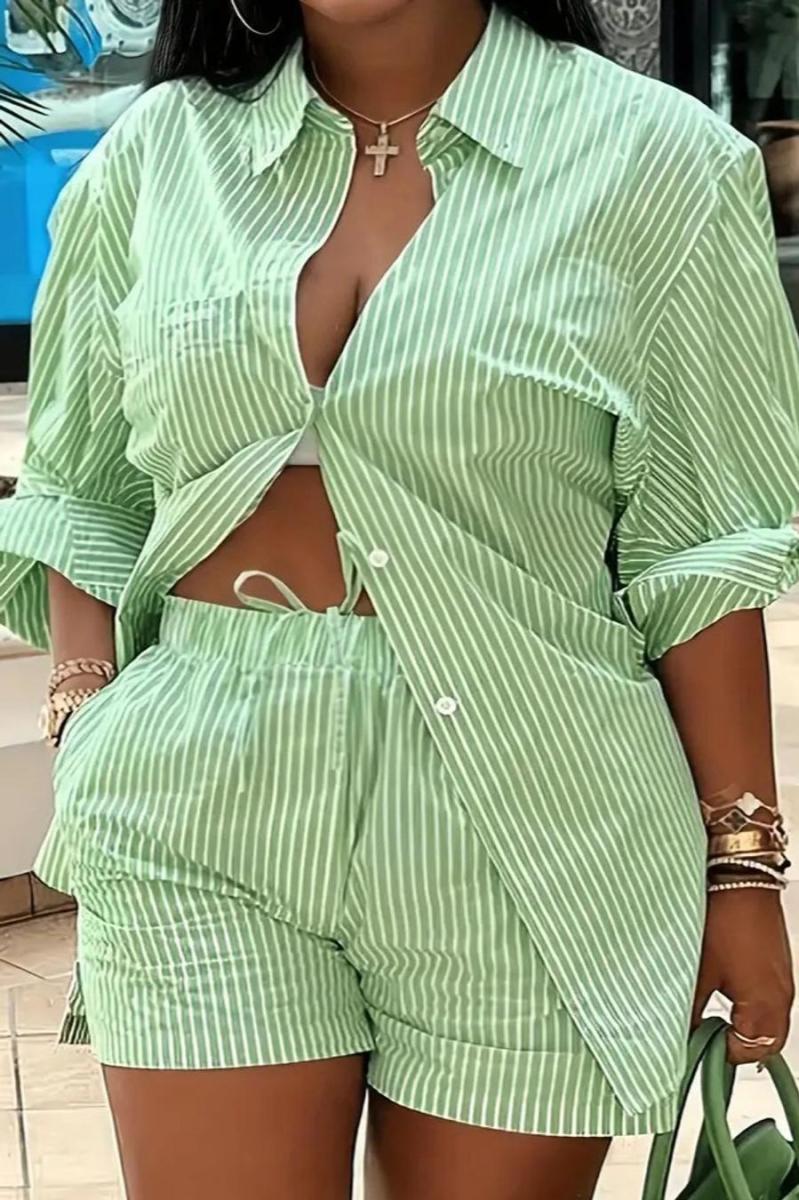 Striped Short Set