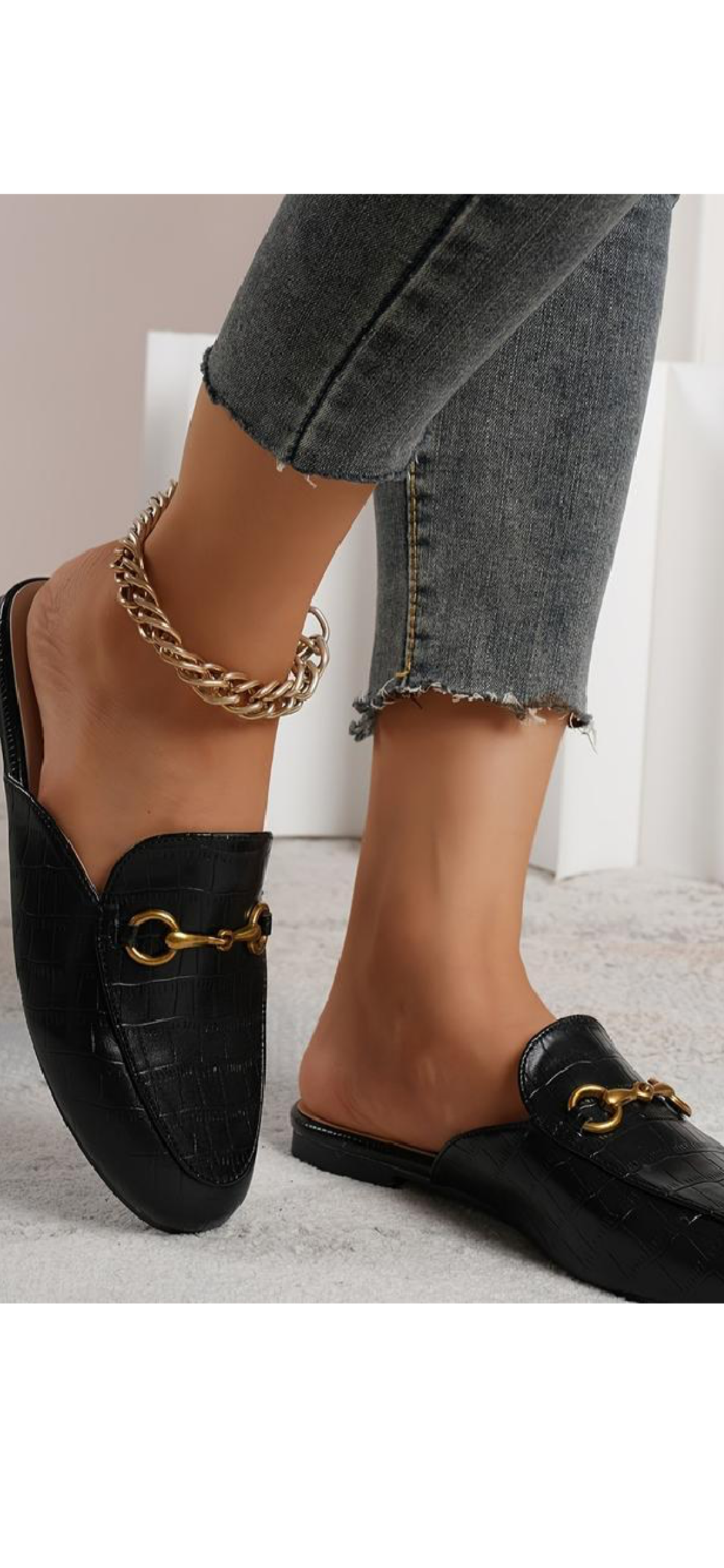 Vegan Leather Slides