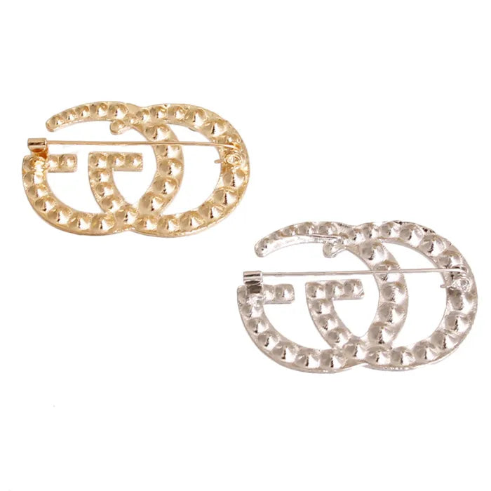GG Rhinestone Brooch
