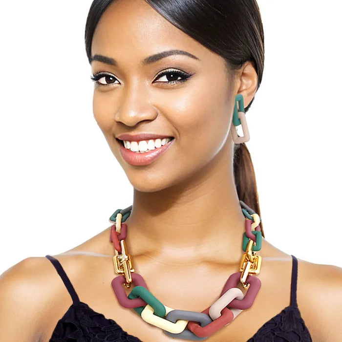 Multi Color Rubber Necklace