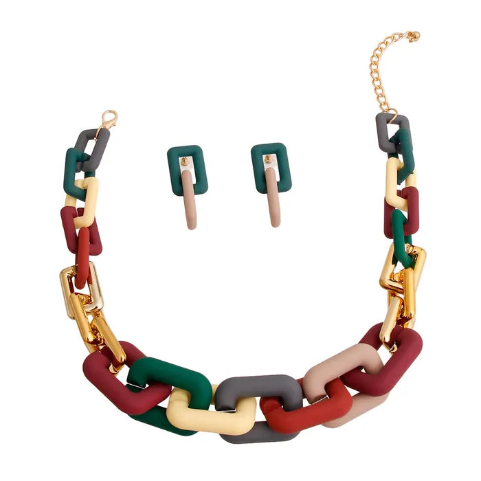 Multi Color Rubber Necklace