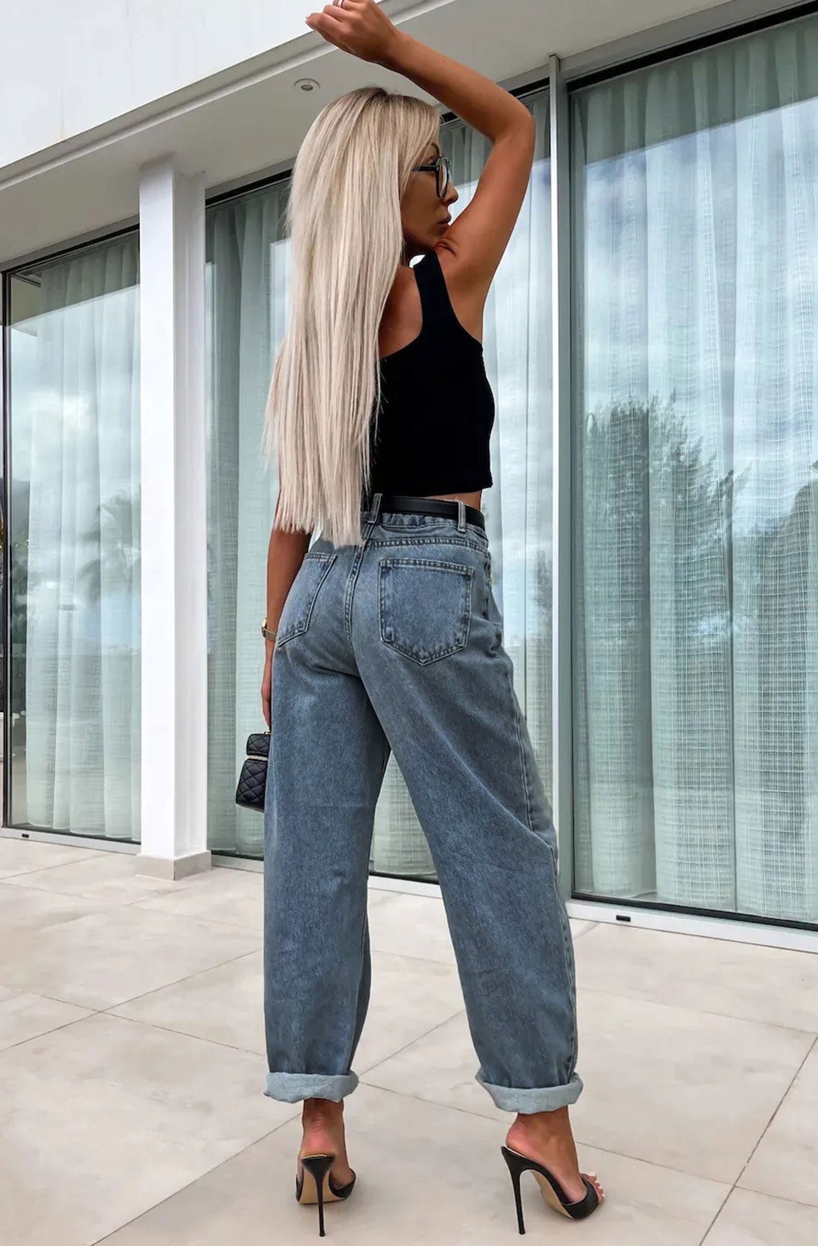 High Waist Barrel Jeans