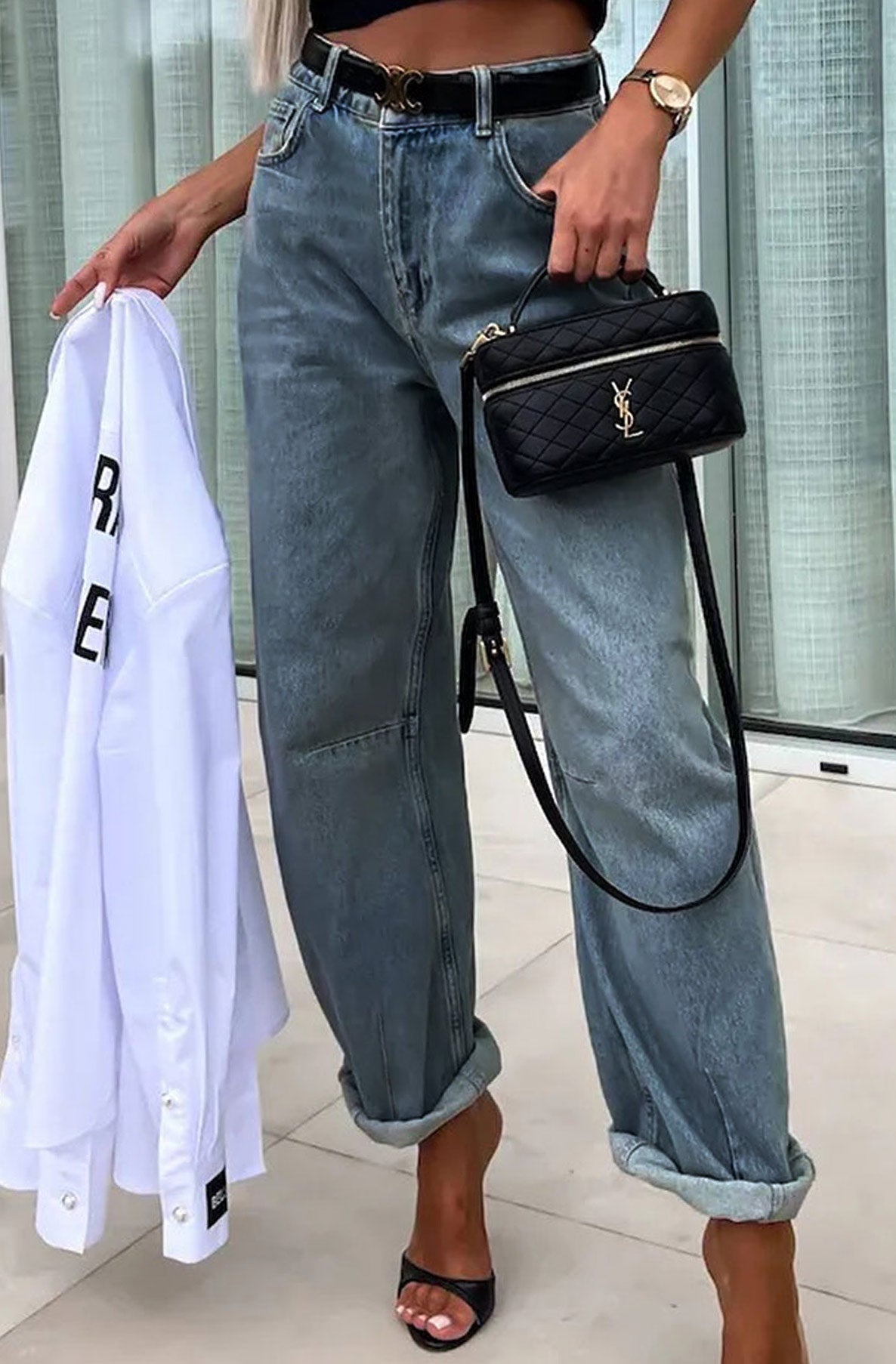 High Waist Barrel Jeans