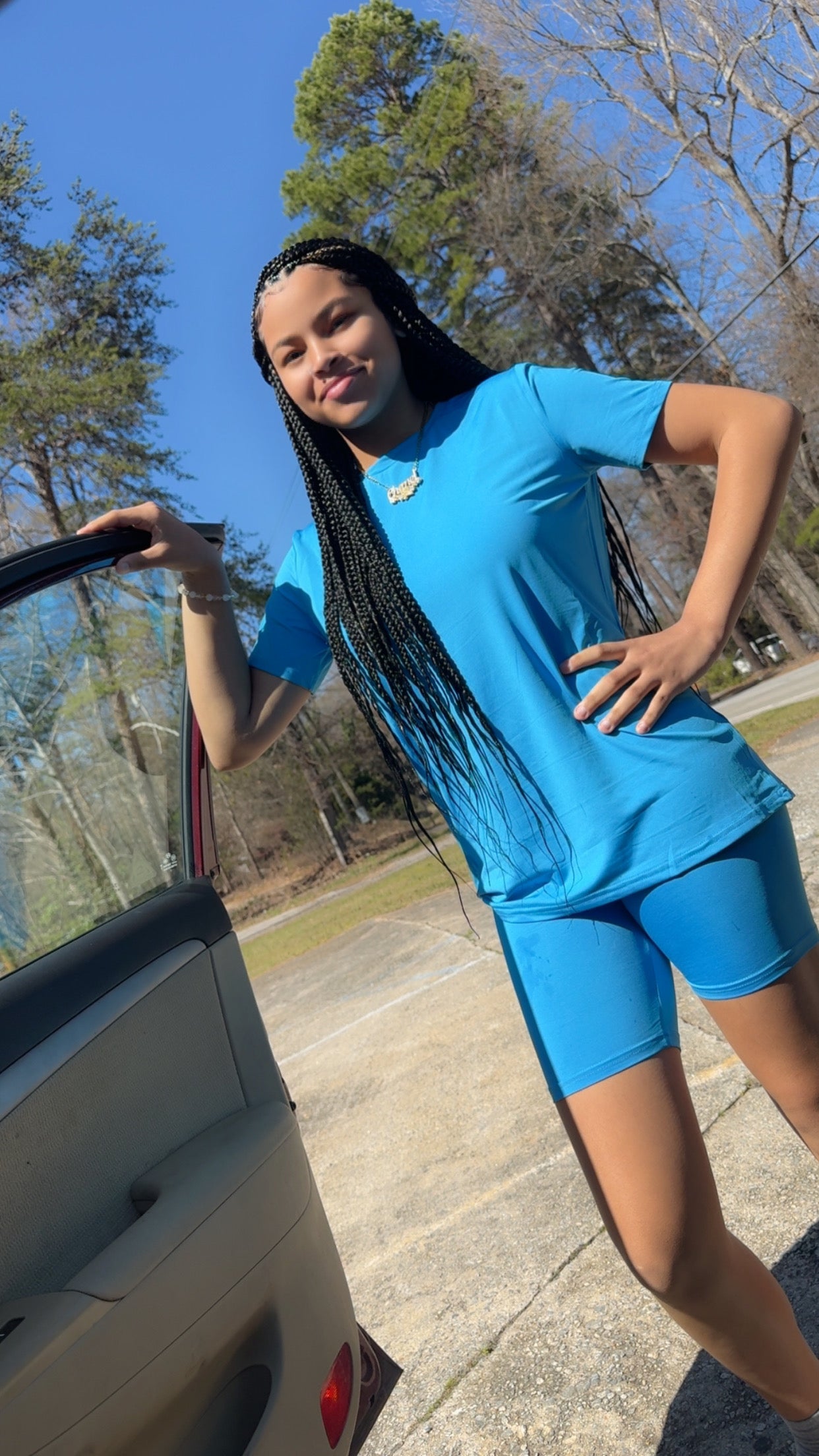 Solid Color Short Set