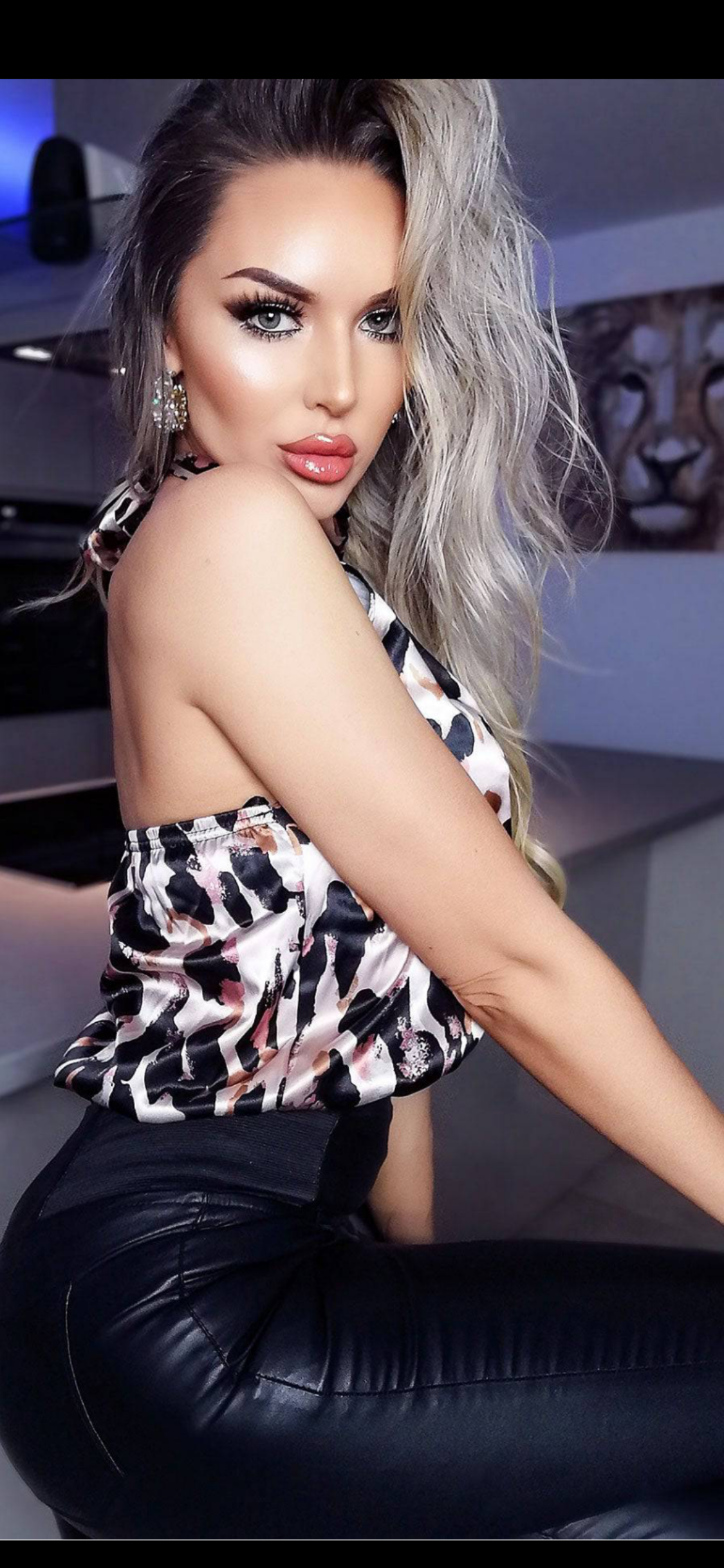 Satin Leopard Bodysuit