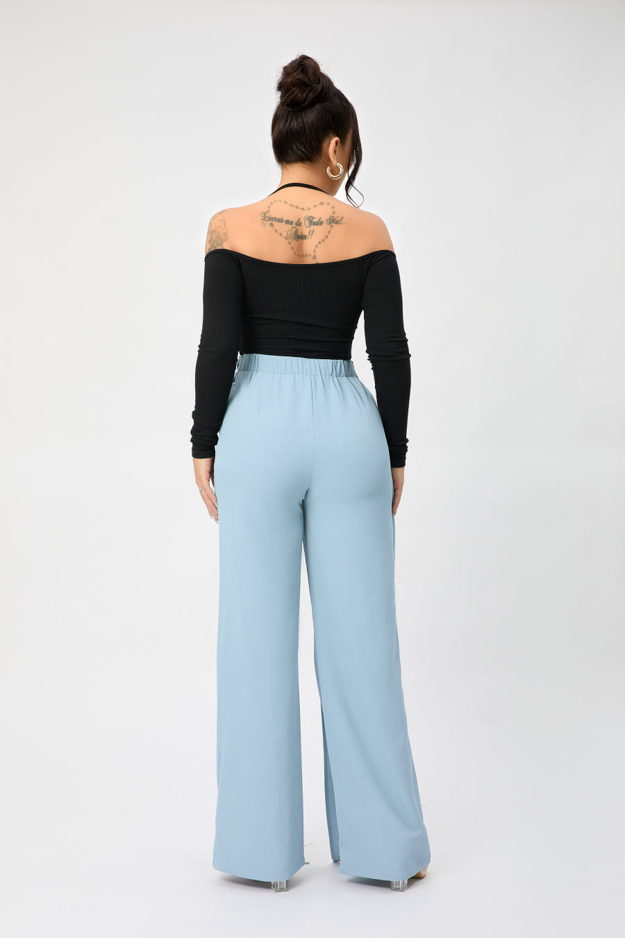 Side Belt High Waist Pants