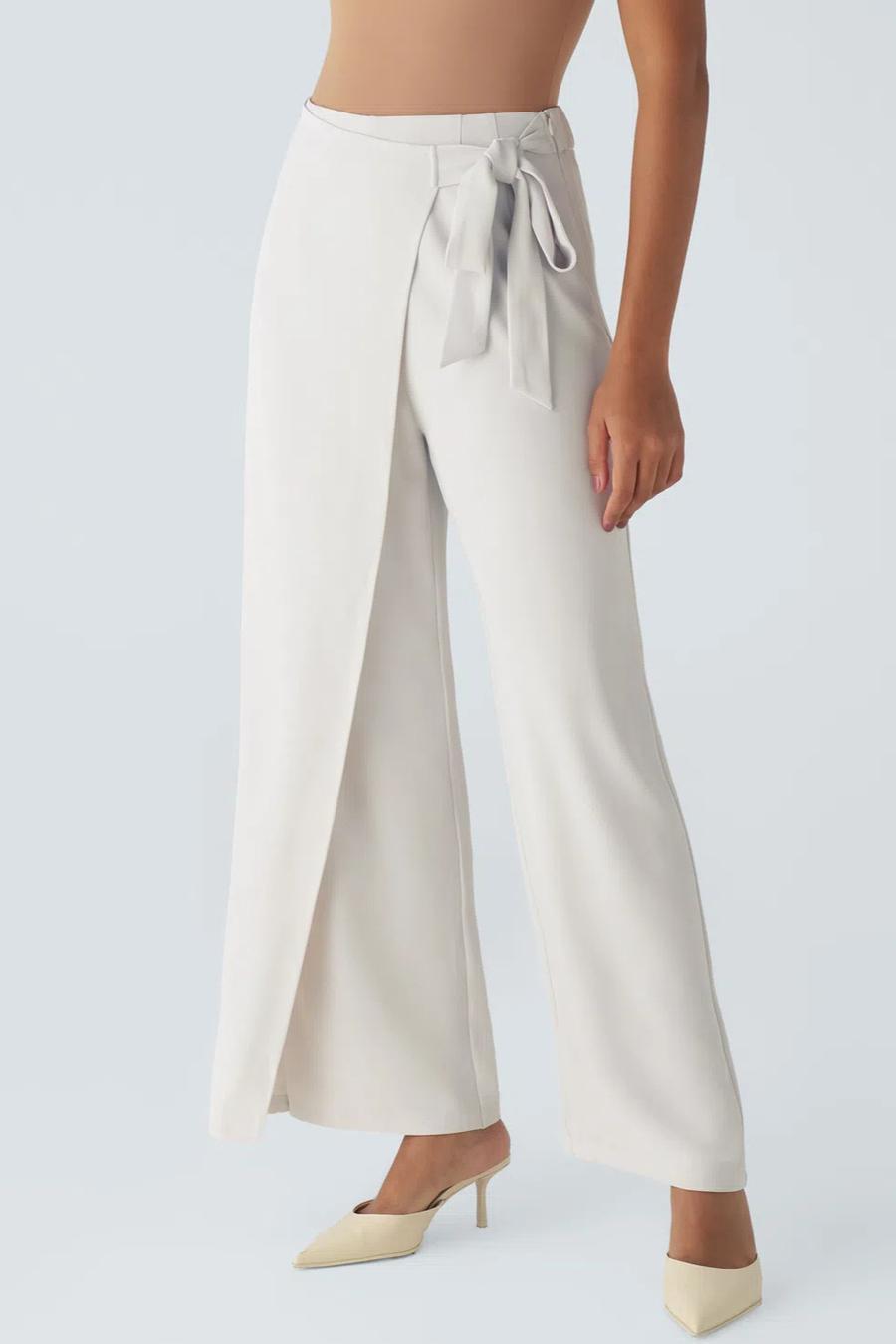 Side Belt High Waist Pants
