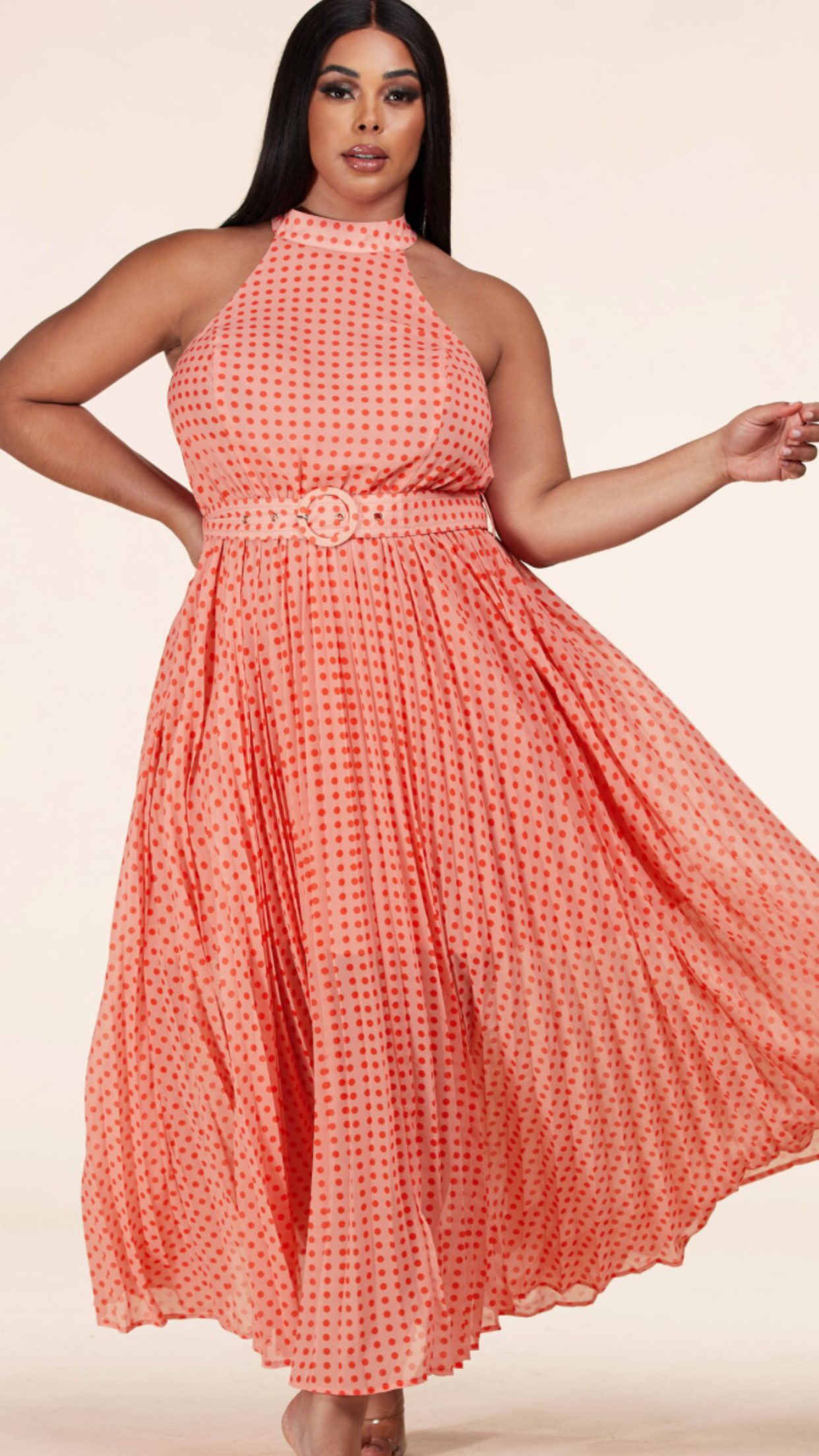 PS Orange Polka Dot Maxi Dress – Yellow Rose Classy Boutique LLC