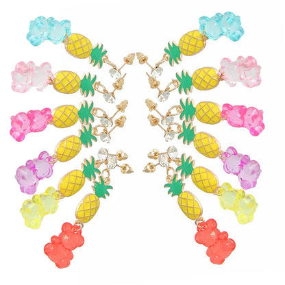 Pineapple Teddy Bear Earrings