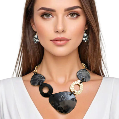 Leopard Black Marbled Set