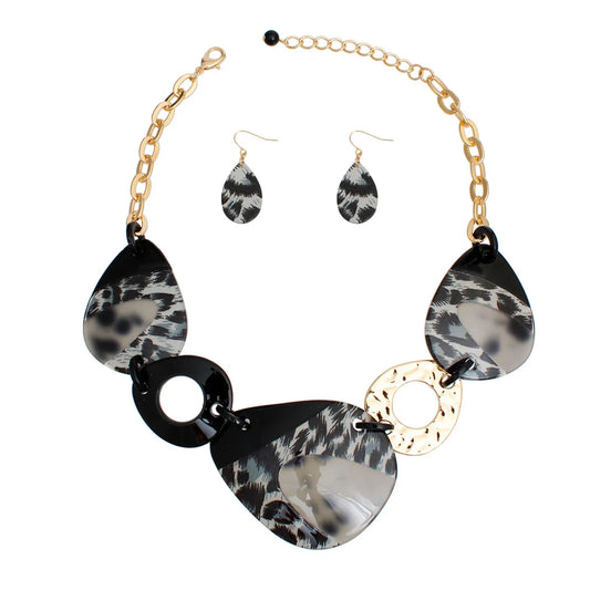 Leopard Black Marbled Set