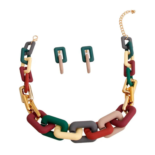 Multi Color Rubber Necklace