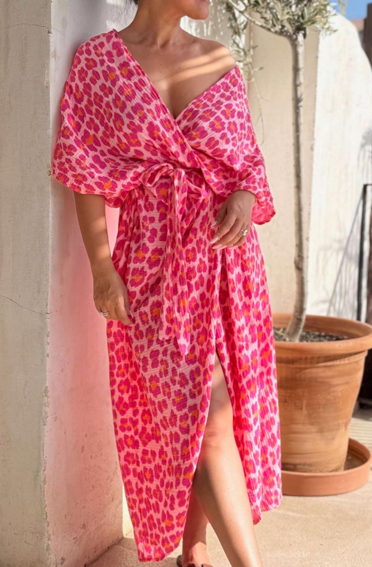 Multi Color Leopard Print Dress