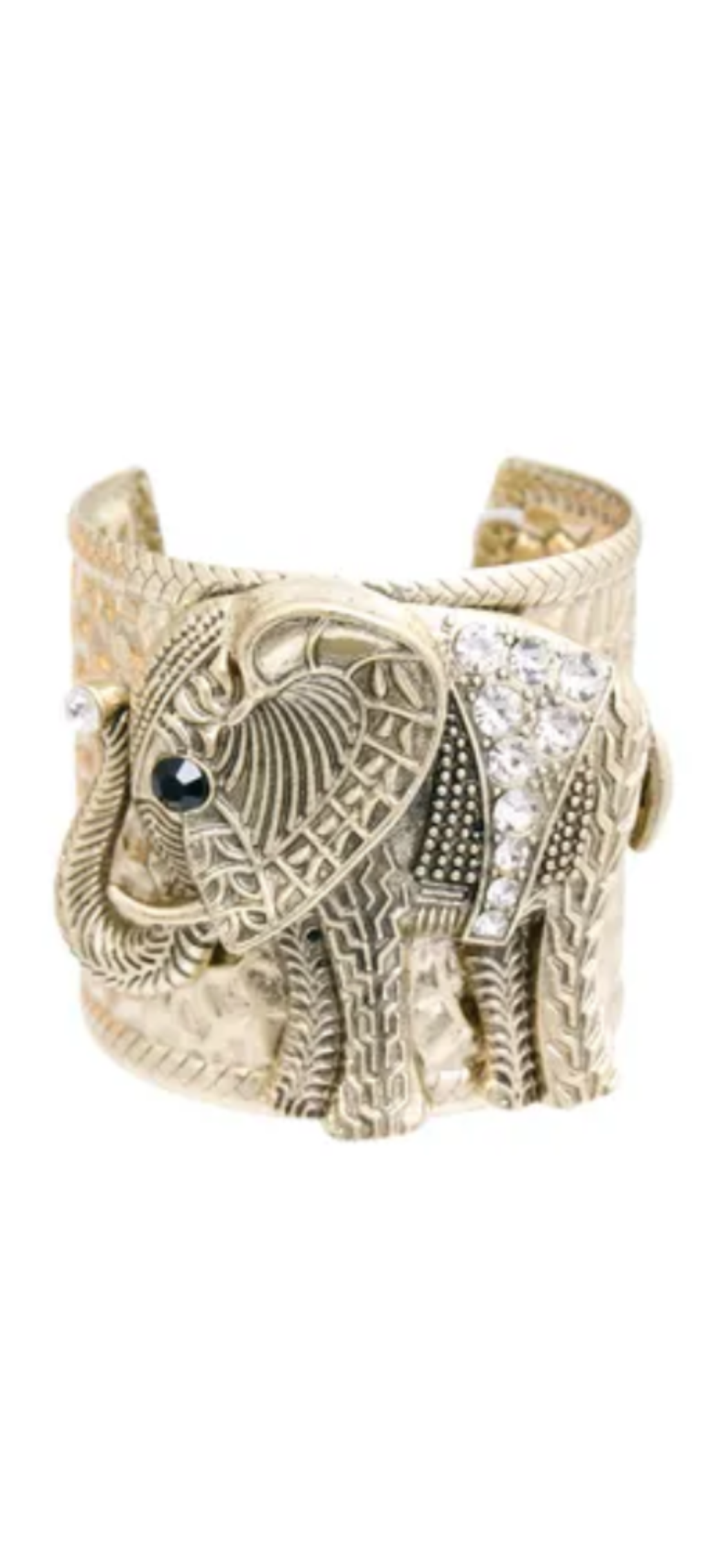 Gold Elephant Cuff