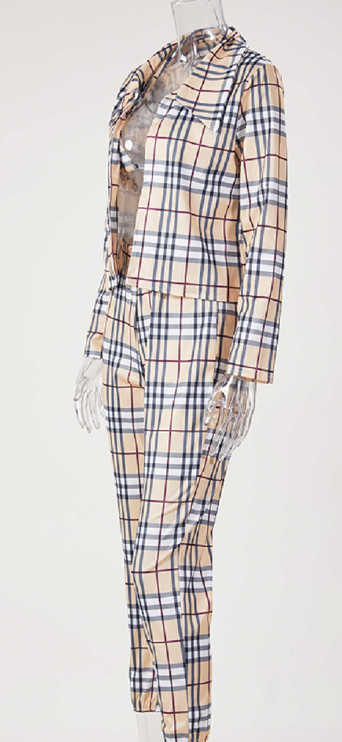 Plaid Pants Set