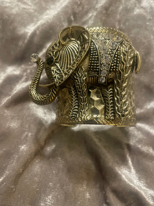 Gold Elephant Cuff