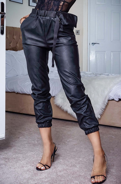 Faux Leather Trouser Pants