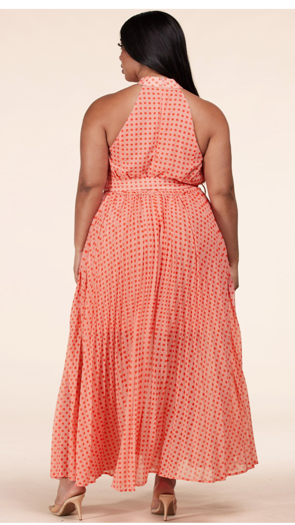 PS Orange Polka Dot Maxi Dress