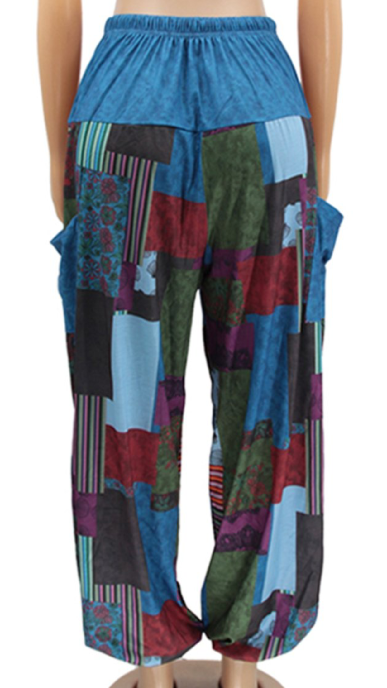 Multi Pattern Print Loose Pants